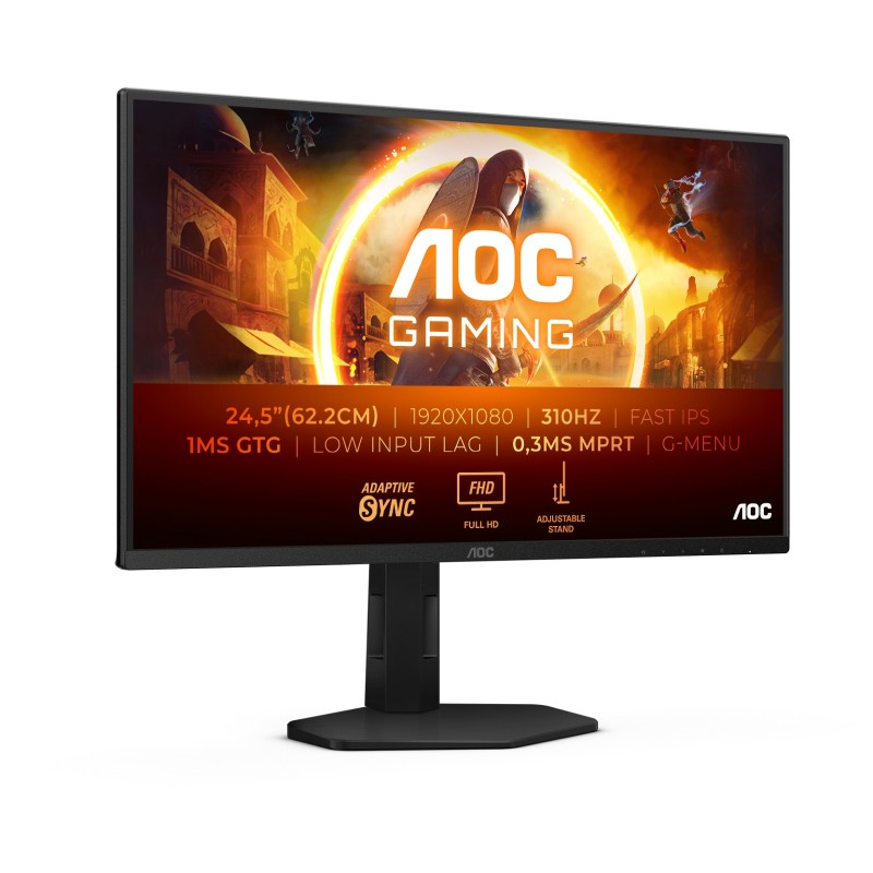AOC 25G4SXU - 24.5-inch Monitor - 2x HDMI + DP - Black/Gray — Buy in Cyprus with Fast Delivery