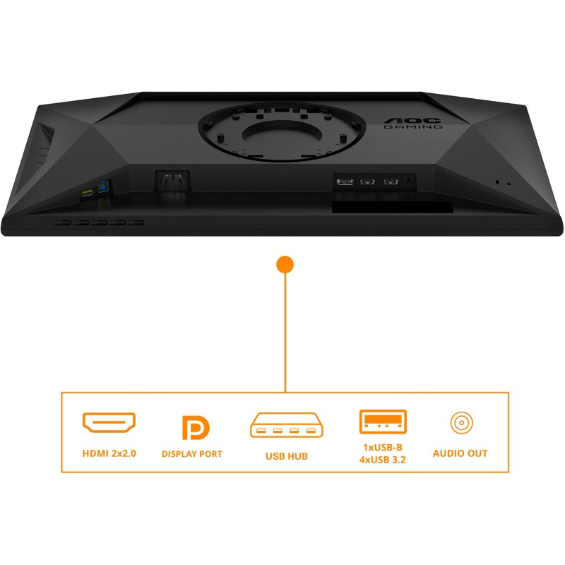 AOC 25G4SXU - 24.5-inch Monitor - 2x HDMI + DP - Black/Gray — Buy in Cyprus with Fast Delivery