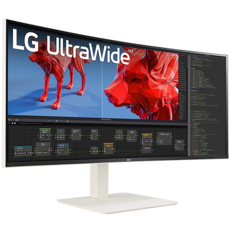 LG 38BR85QC-W Ultrawide Curved IPS Monitor - 38BR85QC-W - (White, 38-inch, 21:9, 1000R curved)