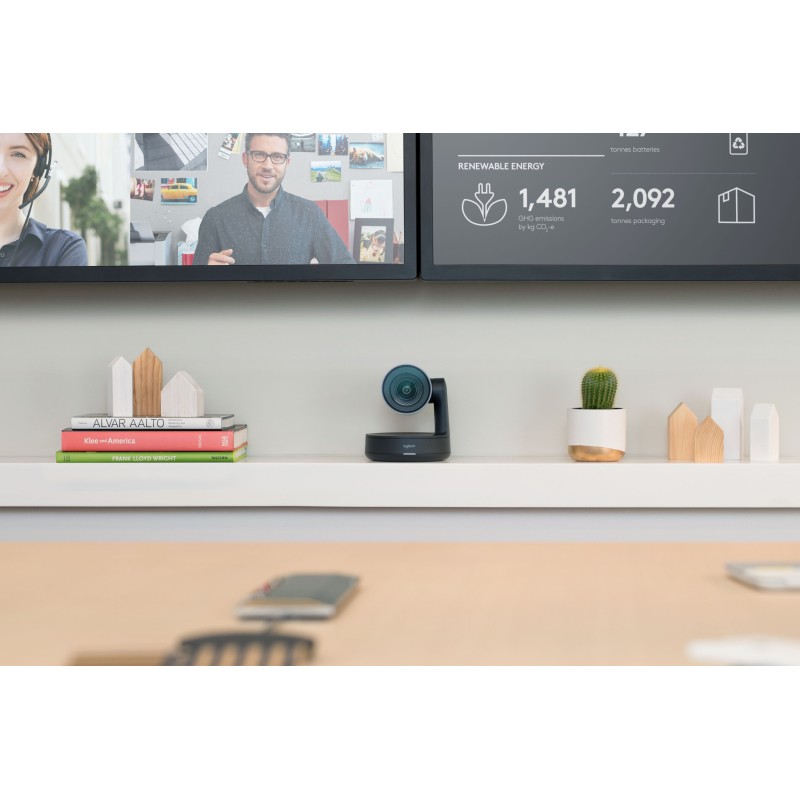 Logitech Rally Ultra HD PTZ Camera - 960-001227 - 4K 60fps, 15x Digital Zoom, 90° FOV, Black