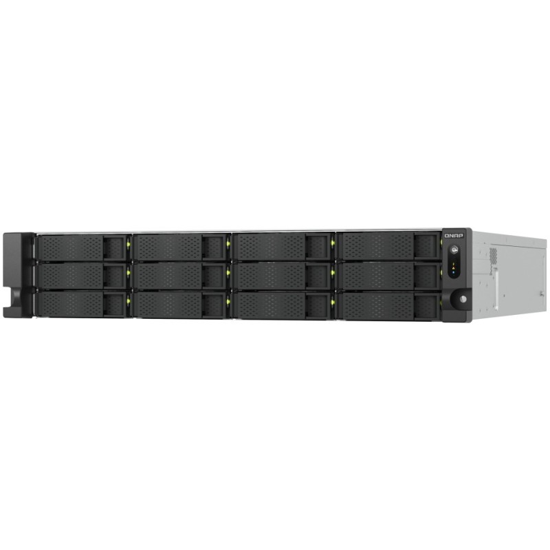 QNAP TS-h1277AXU-RP-R5-16G - TS-h1277AXU-RP-R5-16G - 2U NAS, Ryzen 5 Pro 7645, 6C/12T, 16GB DDR5, 12-bay, up to 5.1GHz