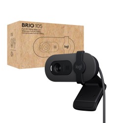 Logitech Brio 105 Webcam - 960-001592 - Full HD 1080p, Black, Fixed-Focus, USB 2.0 — Buy in Cyprus with Fast Delivery