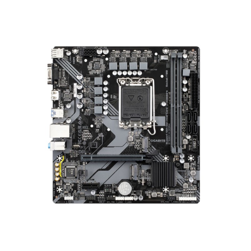 GIGABYTE GA-B760M-H DDR4 - Intel B760 LGA1700 Micro-ATX Motherboard, 64GB DDR4, PCIe 4.0, Brown