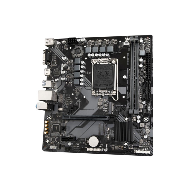 GIGABYTE GA-B760M-H DDR4 - Intel B760 LGA1700 Micro-ATX Motherboard, 64GB DDR4, PCIe 4.0, Brown