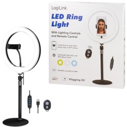 Logilink Smartphone Ring Light Tripod with Remote - Diameter 25 cm - USB-Powered — Buy in Cyprus with Fast Delivery