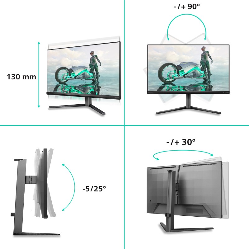 Philips Monitor - 27M2N3800A - 27-inch QHD 2560x1440, 0.5 ms GTG, HDMI x2, DisplayPort, USB — Buy in Cyprus with Fast Delivery