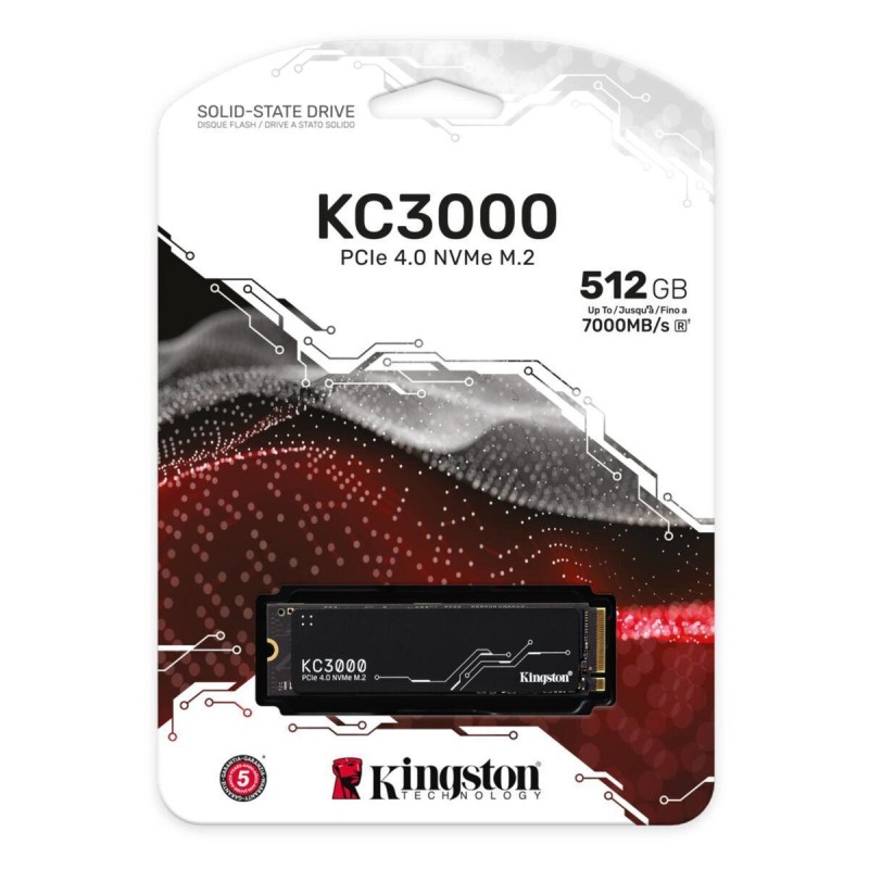 Kingston KC3000 512GB M.2 NVMe SSD - PCIe 4.0 x4 7000 MB/s - SKC3000S/512G (Boxed) — Buy in Cyprus with Fast Delivery