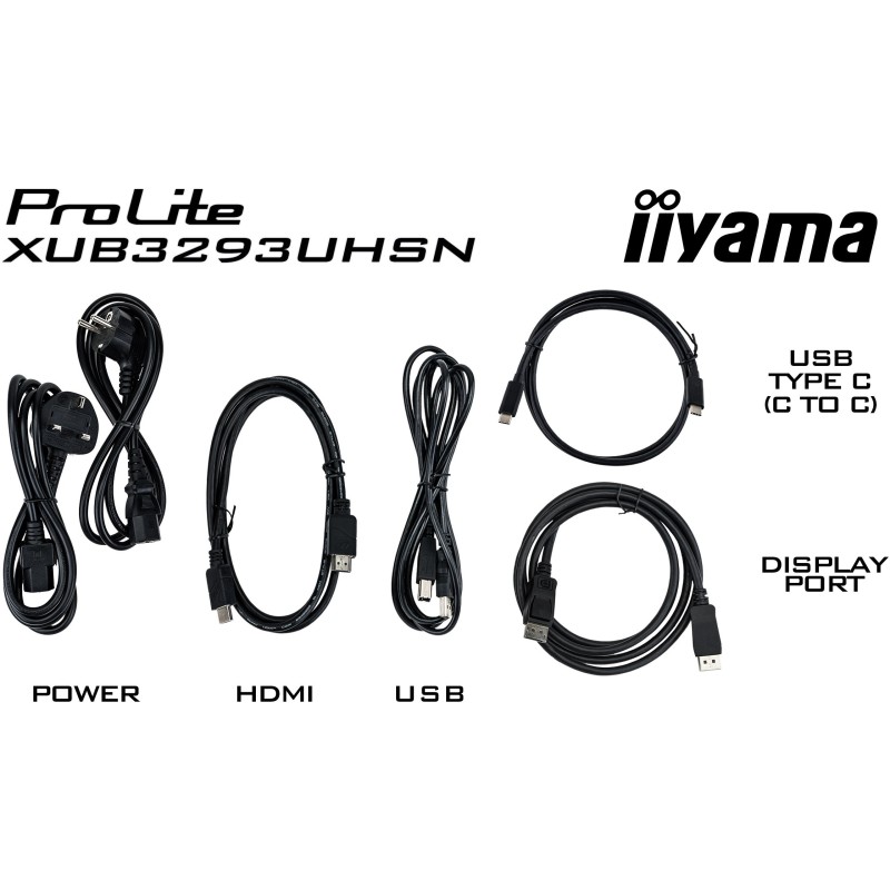 iiyama LCD Business Monitor XUB3293UHSN-B5 - 32'' 4K IPS HDMI DP USB-C Black — Buy in Cyprus with Fast Delivery