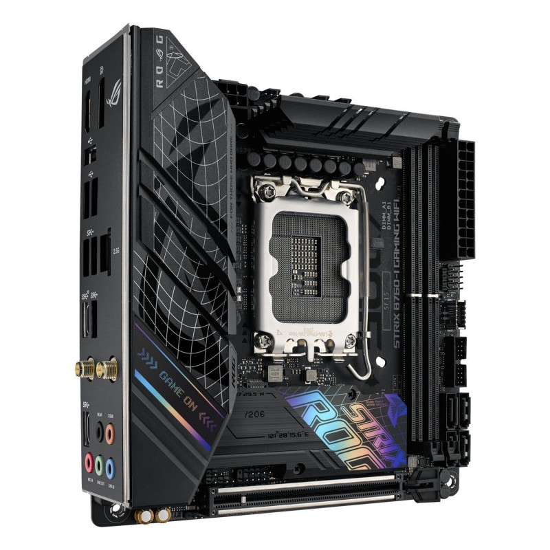 ASUS ROG Strix B760-I Gaming WiFi - Mini-ITX LGA1700 DDR5 (up to 96GB), 2x M.2, PCIe 5.0, 2.5Gb LAN, Wi-Fi 6E (Black)