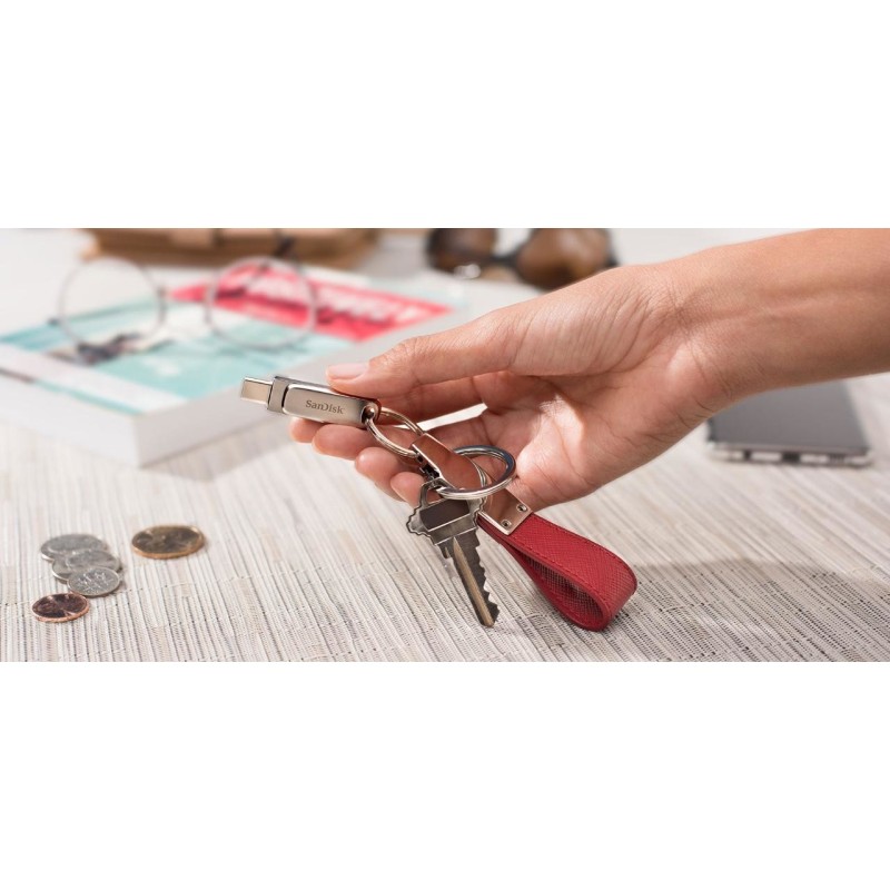 SanDisk Ultra Dual Drive Luxe Type-C - 64GB - Silver, USB-C/USB-A, USB 3.1 — Buy in Cyprus with Fast Delivery