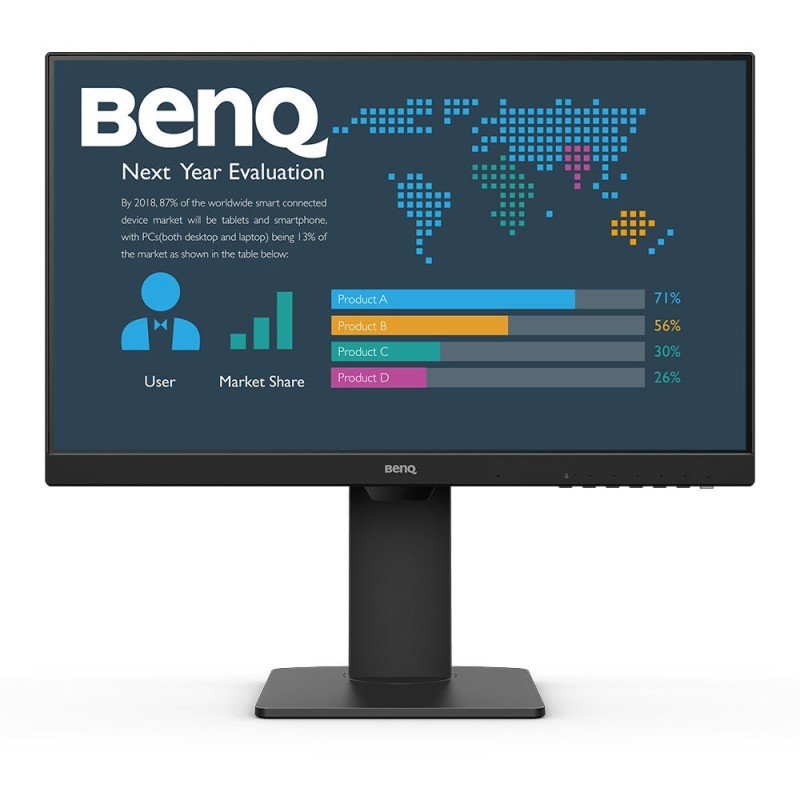 BenQ Monitor - BL2486TC - 23.8-inch FHD IPS, 16:9, HDMI, DP, USB-C, Black, Height/Pivot Stand