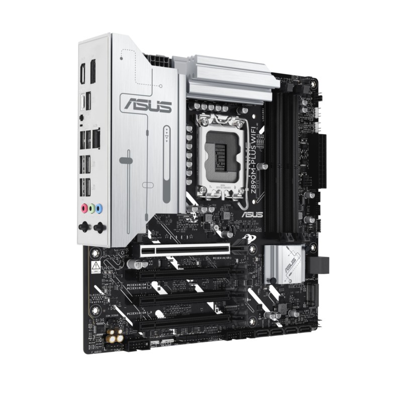 ASUS PRIME Z890M-PLUS WIFI - Z890M-PLUS - LGA1851, DDR5 up to 192GB, Micro-ATX, Wi-Fi 7, Bluetooth 5.4, 2.5Gb LAN, PCIe 5.0