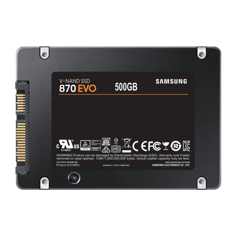 Samsung 870 EVO 500GB SSD - MZ-77E500B - 2.5-inch SATA III 6Gb/s, 560/530 MB/s — Buy in Cyprus with Fast Delivery