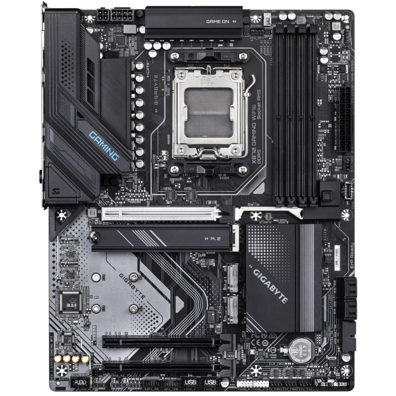 Gigabyte GA-X870 GAMING WF6 - AM5 ATX Motherboard - DDR5 4x DIMM up to 256GB, PCIe 5.0, Wi‑Fi 6/7, 2.5Gb LAN (Black)