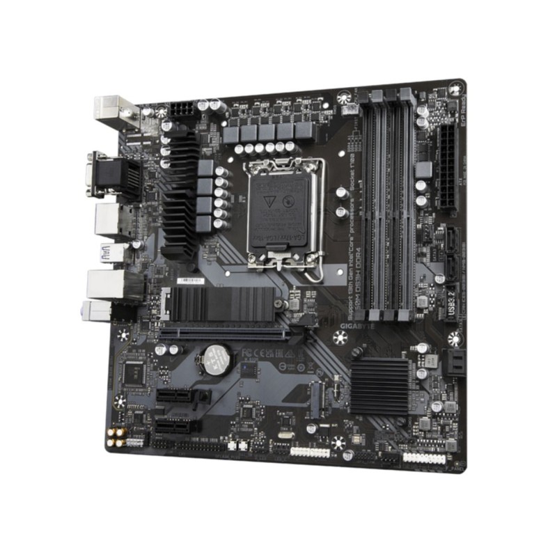 Gigabyte GA-B760M DS3H DDR4 - LGA1700 Micro-ATX Motherboard, Intel B760, DDR4 up to 128GB, 2x M.2, 2.5Gb LAN