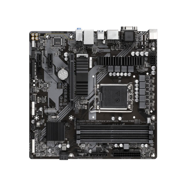 Gigabyte GA-B760M DS3H DDR4 - LGA1700 Micro-ATX Motherboard, Intel B760, DDR4 up to 128GB, 2x M.2, 2.5Gb LAN