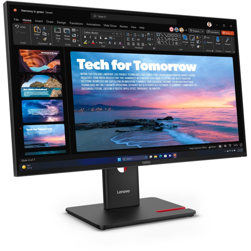 Lenovo ThinkVision T27QD-40 - T27QD-40 - 27-inch QHD monitor with HDMI, DP, USB-C — Buy in Cyprus with Fast Delivery
